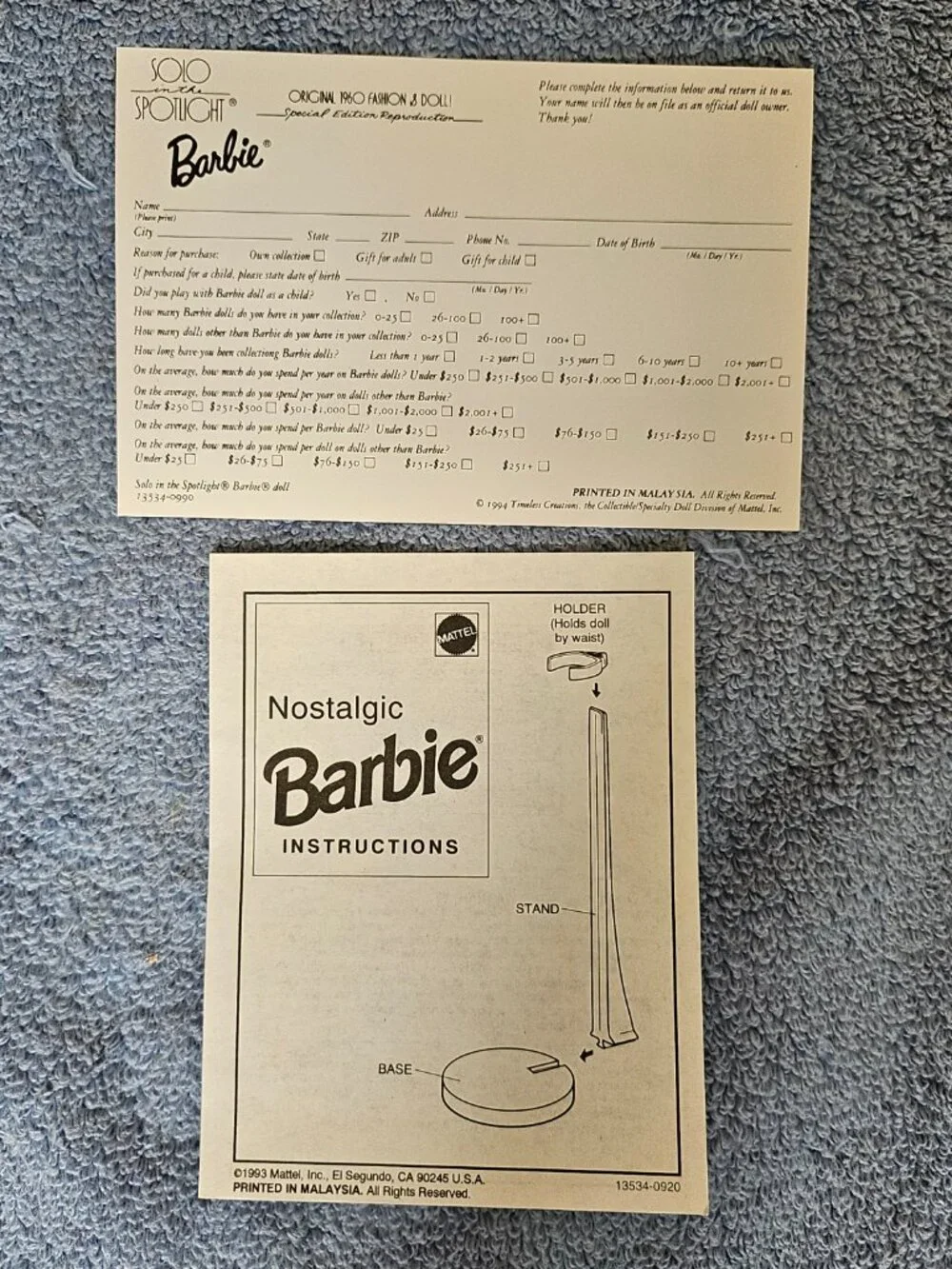 1994 NIB - Barbie Doll - Solo in the Spotlight (special edition of 1960 doll)